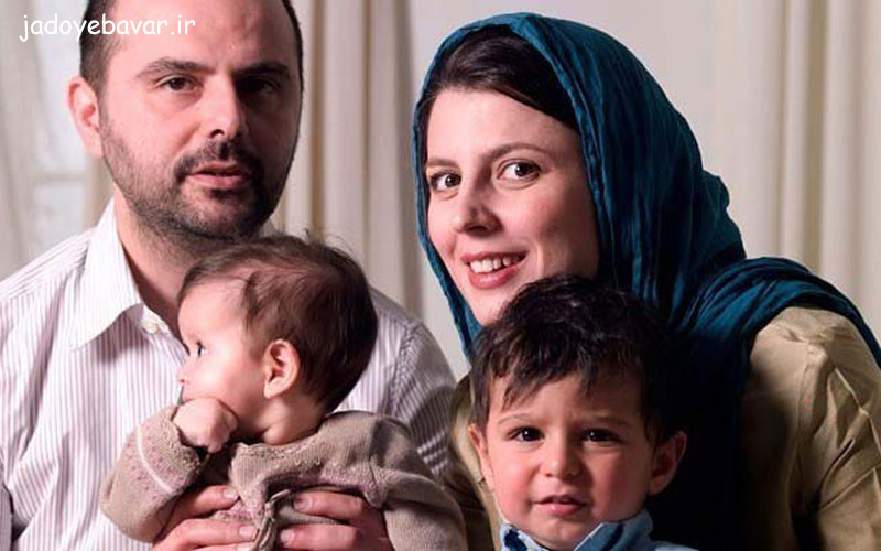 لیلا حاتمی به همراه فرزندان و همسرش علی مصفا