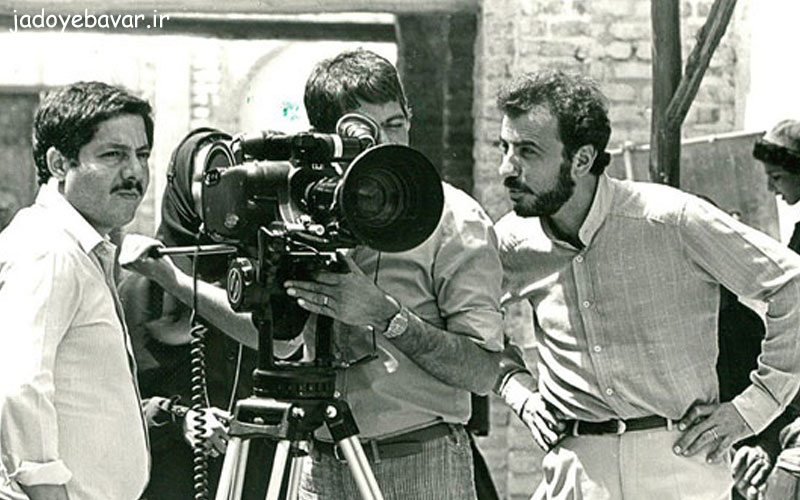 علی حاتمی در حال فیلمبرداری