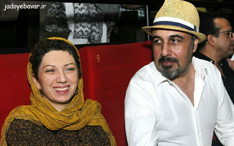 رضا عطاران در کنار همسر اش فریده فرامرزی